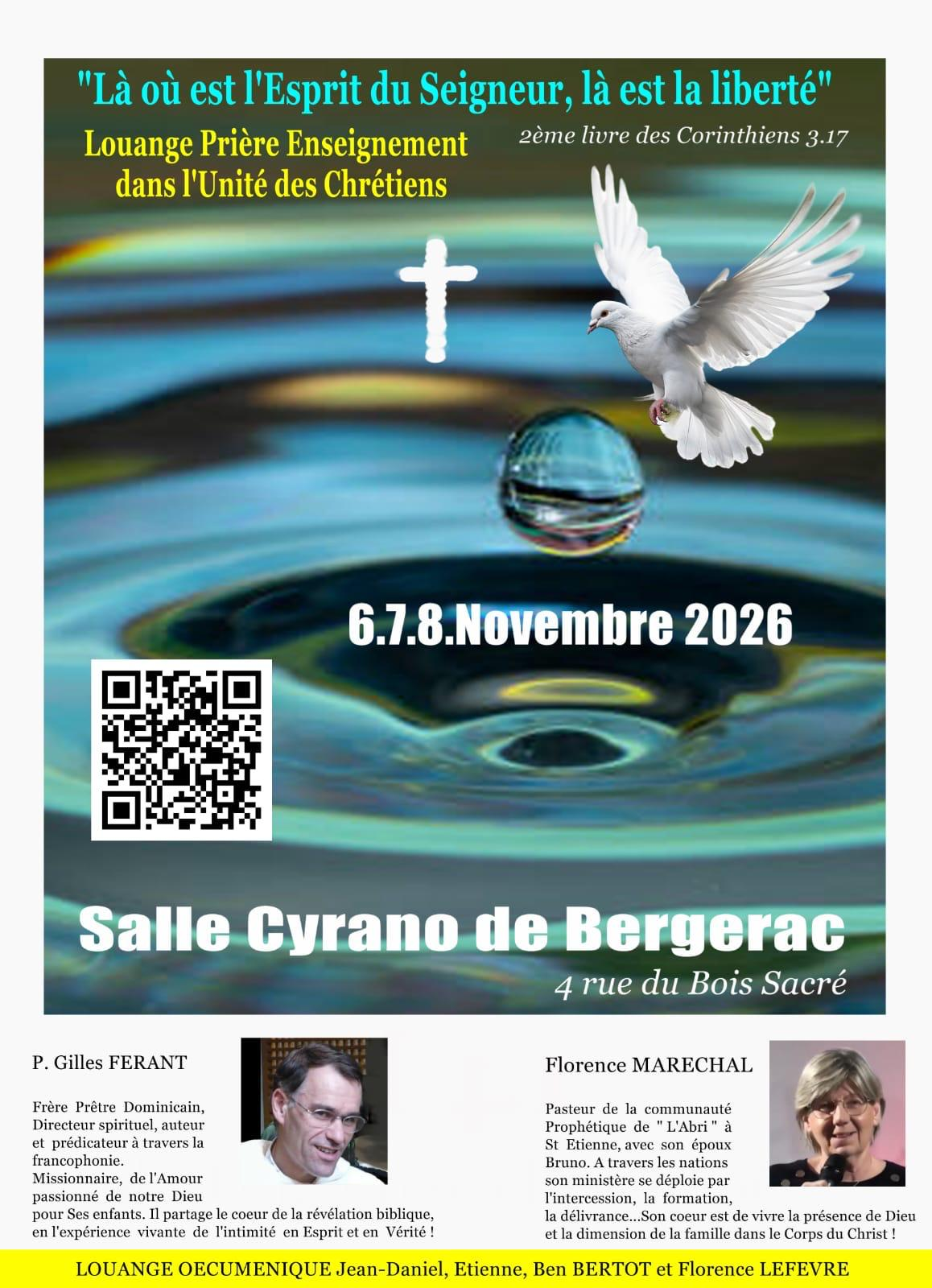 Temps de louange et d'enseignements - 06 au 08 novembre 2026
